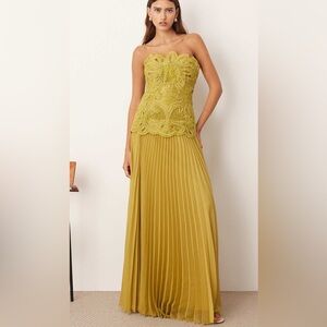 ASOS Olive Green Lace Maxi Dress